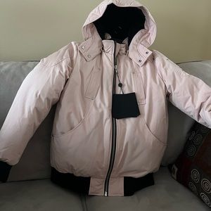 XL Kids Pink Moose Knuckle Bomber Coat